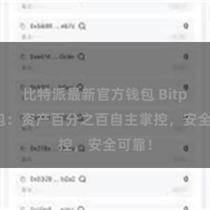 比特派最新官方钱包 Bitpie钱包：资产百分之百自主掌控，安全可靠！