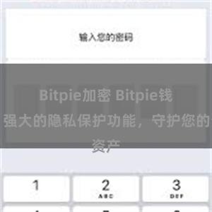 Bitpie加密 Bitpie钱包：强大的隐私保护功能，守护您的资产