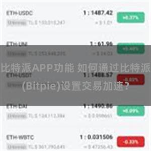 比特派APP功能 如何通过比特派(Bitpie)设置交易加速？