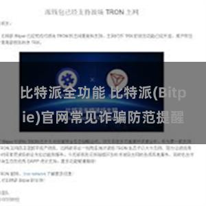 比特派全功能 比特派(Bitpie)官网常见诈骗防范提醒