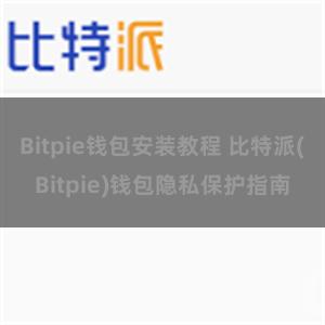 Bitpie钱包安装教程 比特派(Bitpie)钱包隐私保护指南