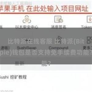 比特派在线客服 比特派(Bitpie)钱包是否支持免手续费功能？