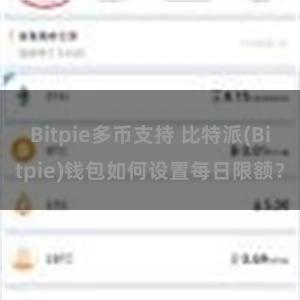 Bitpie多币支持 比特派(Bitpie)钱包如何设置每日限额？