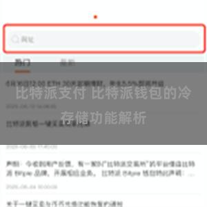比特派支付 比特派钱包的冷存储功能解析