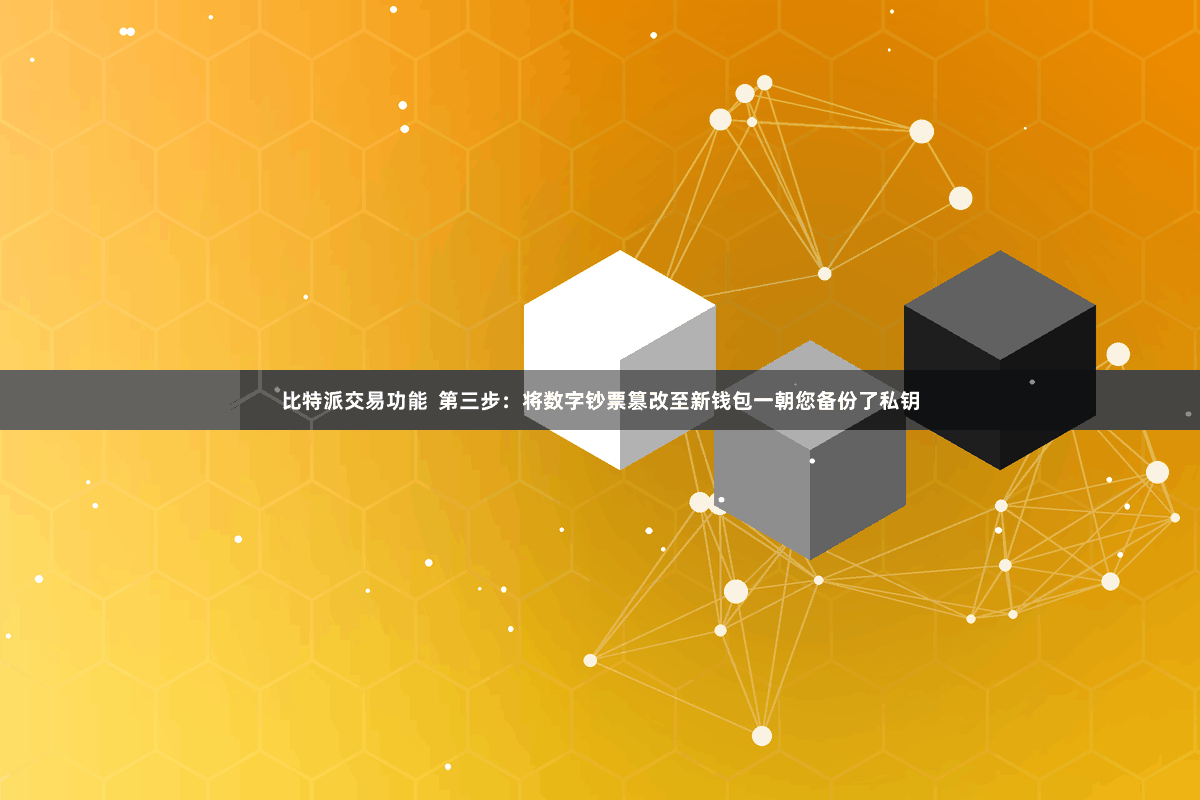 比特派交易功能  第三步：将数字钞票篡改至新钱包一朝您备份了私钥